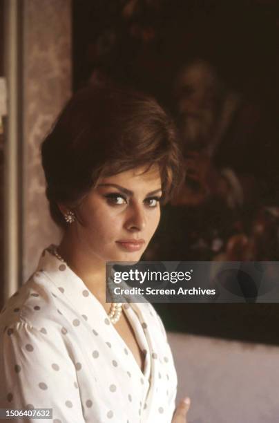 Italian actress Sophia Loren, circa 1965.