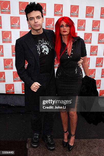 Singer Gary Numan and his wife Gemma arrive for The Q Awards 2002 held at the Old Saatchi Gallery October 21, 2002 in London. The annual event held...