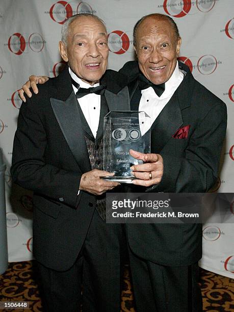 Choreographer Henry Le Tang and actor and dancer Fayard Nicholas attend the 8th Annual American Choreography Awards at the Orpheum Theater on October...