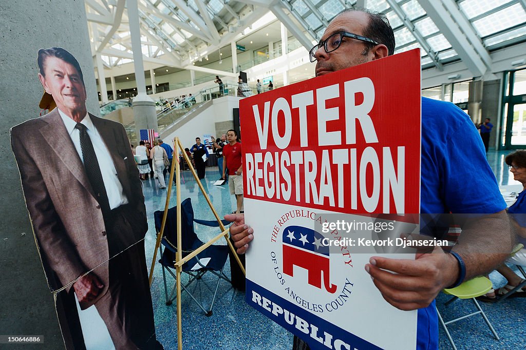 Mass Citizenship Ceremony Held In Los Angeles Convention Center