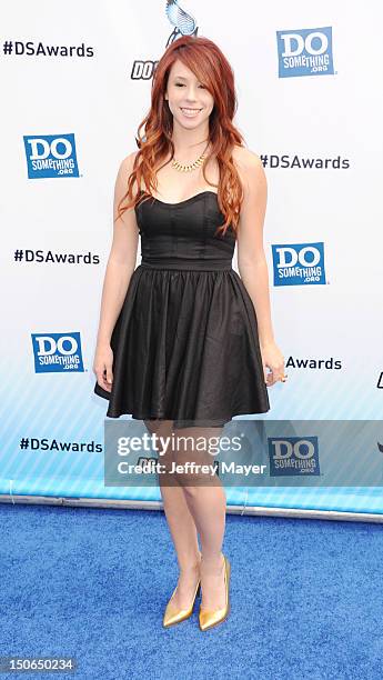 Jillian Rose Reed arrives at the 2012 Do Something Awards at Barker Hangar on August 19, 2012 in Santa Monica, California.