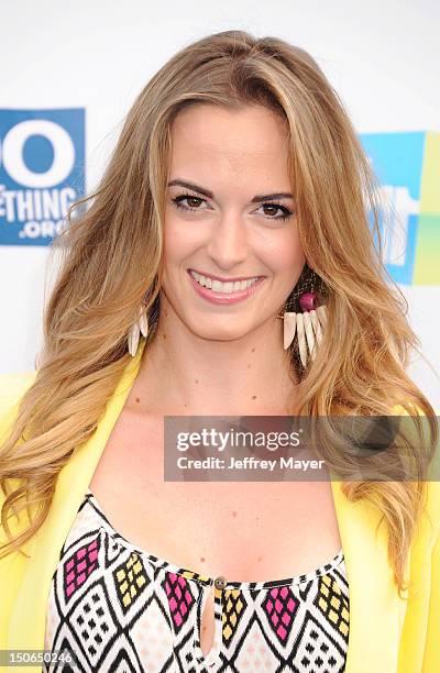 Jena Sims arrives at the 2012 Do Something Awards at Barker Hangar on August 19, 2012 in Santa Monica, California.