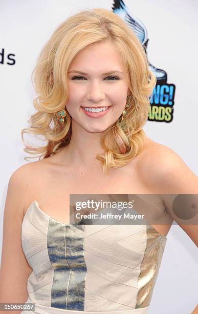 Claudia Lee arrives at the 2012 Do Something Awards at Barker Hangar on August 19, 2012 in Santa Monica, California.