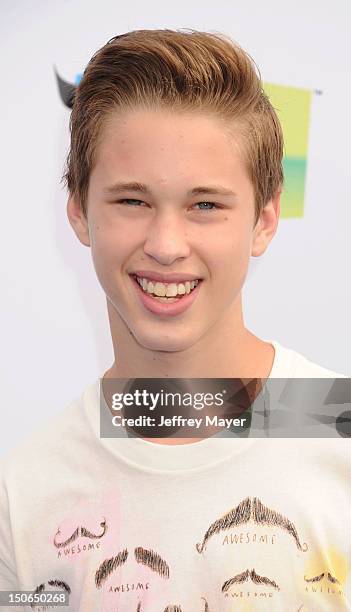 Ryan Beatty arrives at the 2012 Do Something Awards at Barker Hangar on August 19, 2012 in Santa Monica, California.