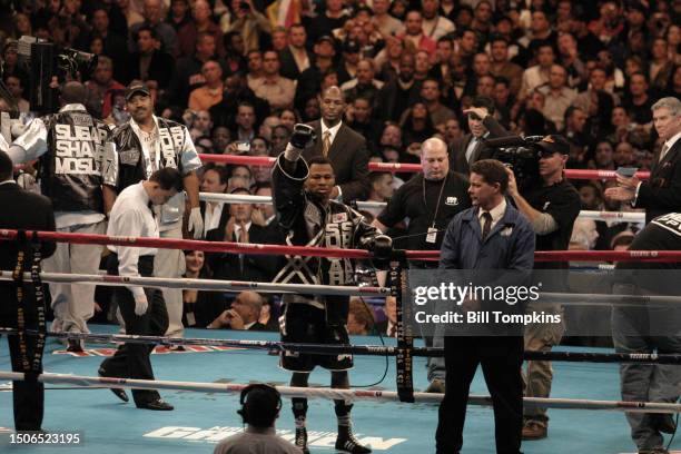 November 10: Miguel Cotto defeats Shane Mosley during their WBA Welterweight title fight at Madison Square Garden in which Cotto won by Unanimous...