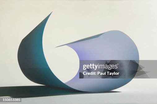 Curbe Paper Curved Sheet Of Paper High-Res Stock Photo - Getty Images