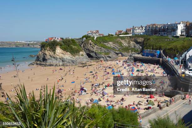 towan beach in newquay - newquay fotografías e imágenes de stock