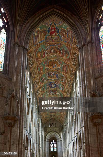 interior of ely cathedral - ely stock pictures, royalty-free photos & images