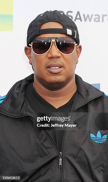 Master P arrives at the 2012 Do Something Awards at Barker Hangar on August 19, 2012 in Santa Monica, California.