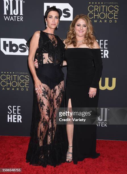 Kristen Wiig and Annie Mumolo at the 27th Annual Critics Choice Awards held at the The Fairmont Century Plaza Hotel on March 13, 2022 in Century...