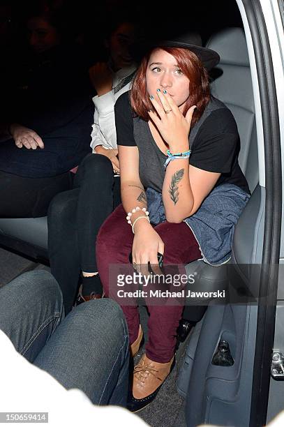 Isabella Cruise is seen leaving Chinawhite on August 23, 2012 in London, England.
