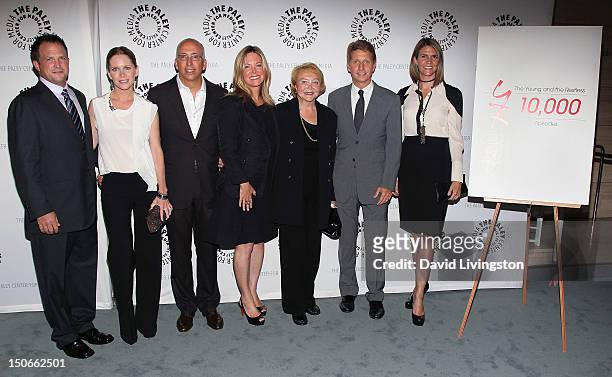 Scott Martin, wife/actress Lauralee Bell, William J. Bell Jr., wife/writer Maria Arena Bell, The Young and the Restless co-creator Lee Phillip Bell,...
