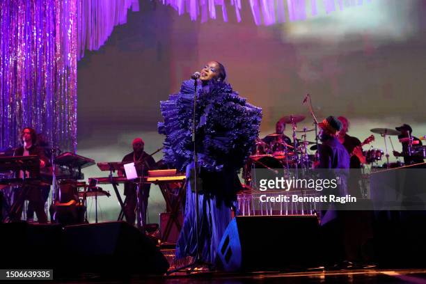 Lauryn Hill performs onstage during day 1 of the 2023 ESSENCE Festival Of Culture™ at Caesars Superdome on June 30, 2023 in New Orleans, Louisiana.