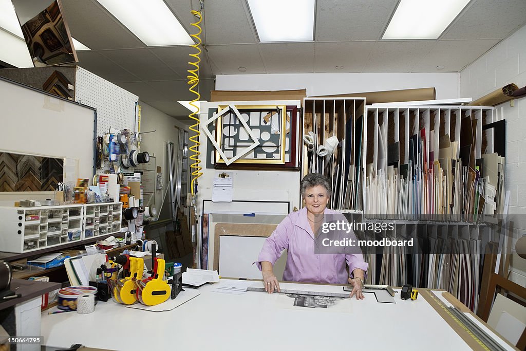 Portrait of a senior owner in workshop