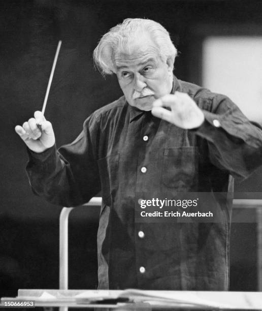 American conductor Arthur Fiedler , 6th October 1961.