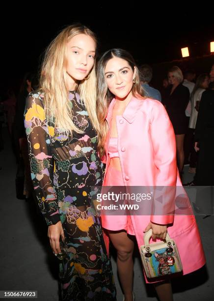 Sasha Luss and Isabelel Furhman at the Miss Dior Pop-up Event held on March 18th, 2022 in West Hollywood, California.