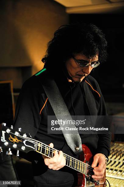 Tony Iommi of Heaven and Hell recording at the Rockfield Studios on July 25, 2007 in Monmouth.