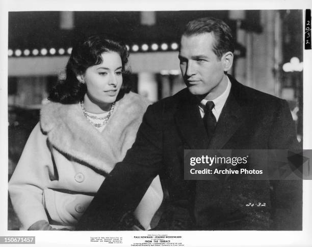 Ina Balin out with Paul Newman in a scene from the film 'From The Terrace', 1960.