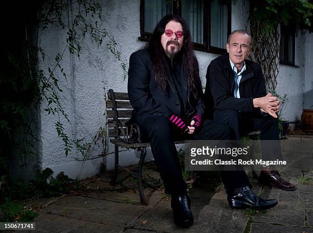 Roy Wood and Francis Rossi during a location shoot, September 14, 2011.