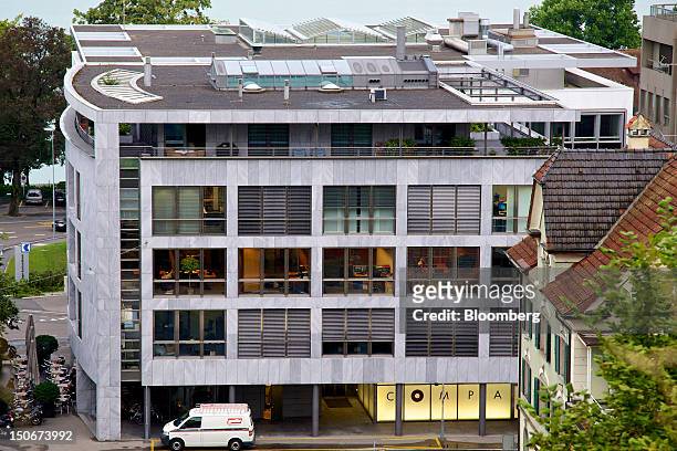The shared building that houses the headquarters of Xstrata Plc stands in Zug, Switzerland, on Friday, Aug. 24, 2012. Glencore's planned takeover of...