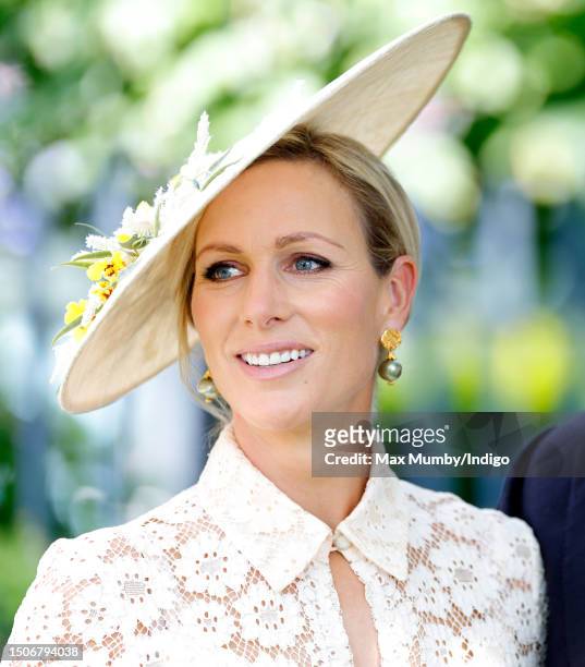 Zara Tindall attends day 3 'Ladies Day' of Royal Ascot 2023 at Ascot Racecourse on June 22, 2023 in Ascot, England.
