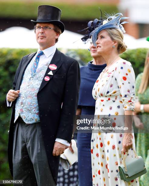 Mark Foster-Brown and Sophie, Duchess of Edinburgh attend day 3 'Ladies Day' of Royal Ascot 2023 at Ascot Racecourse on June 22, 2023 in Ascot,...