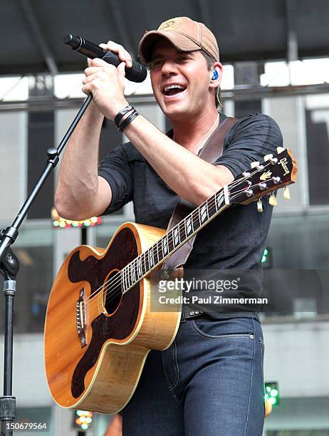 Singer Rodney Atkins performs during "FOX & Friends" All American Concert Series at FOX Studios on August 24, 2012 in New York City.