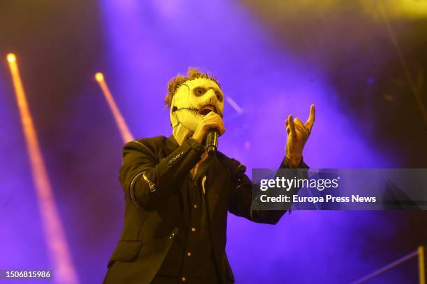 Slipknot vocalist Corey Taylor during his performance at Resurrection Fest, on 30 June, 2023 in Viveiro, Lugo, Galicia, Spain. The American band...