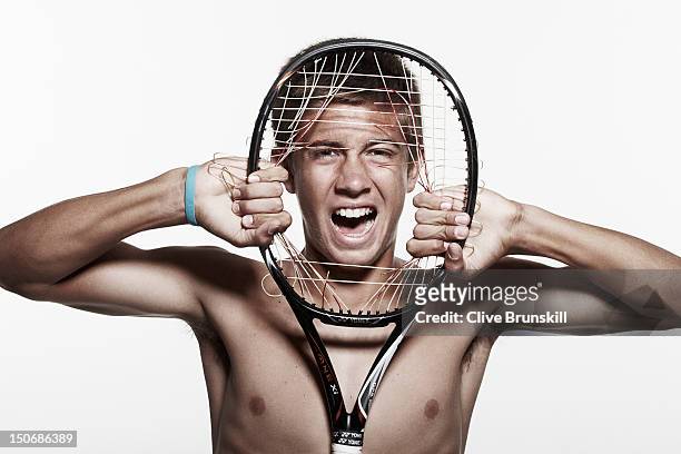 Tennis player Borna Coric of Croatia poses during a portrait session on July 1,2012 in London,England.