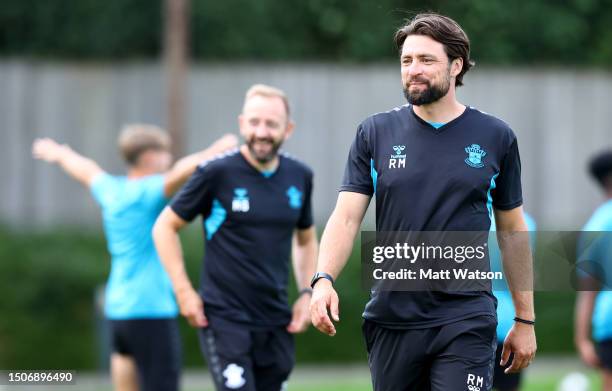 Southampton manager Russell Martin during a Southampton FC pre-season training session at the Staplewood Campus on June 29, 2023 in Southampton,...