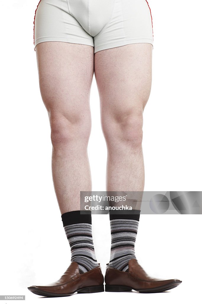 Man's Legs on white background