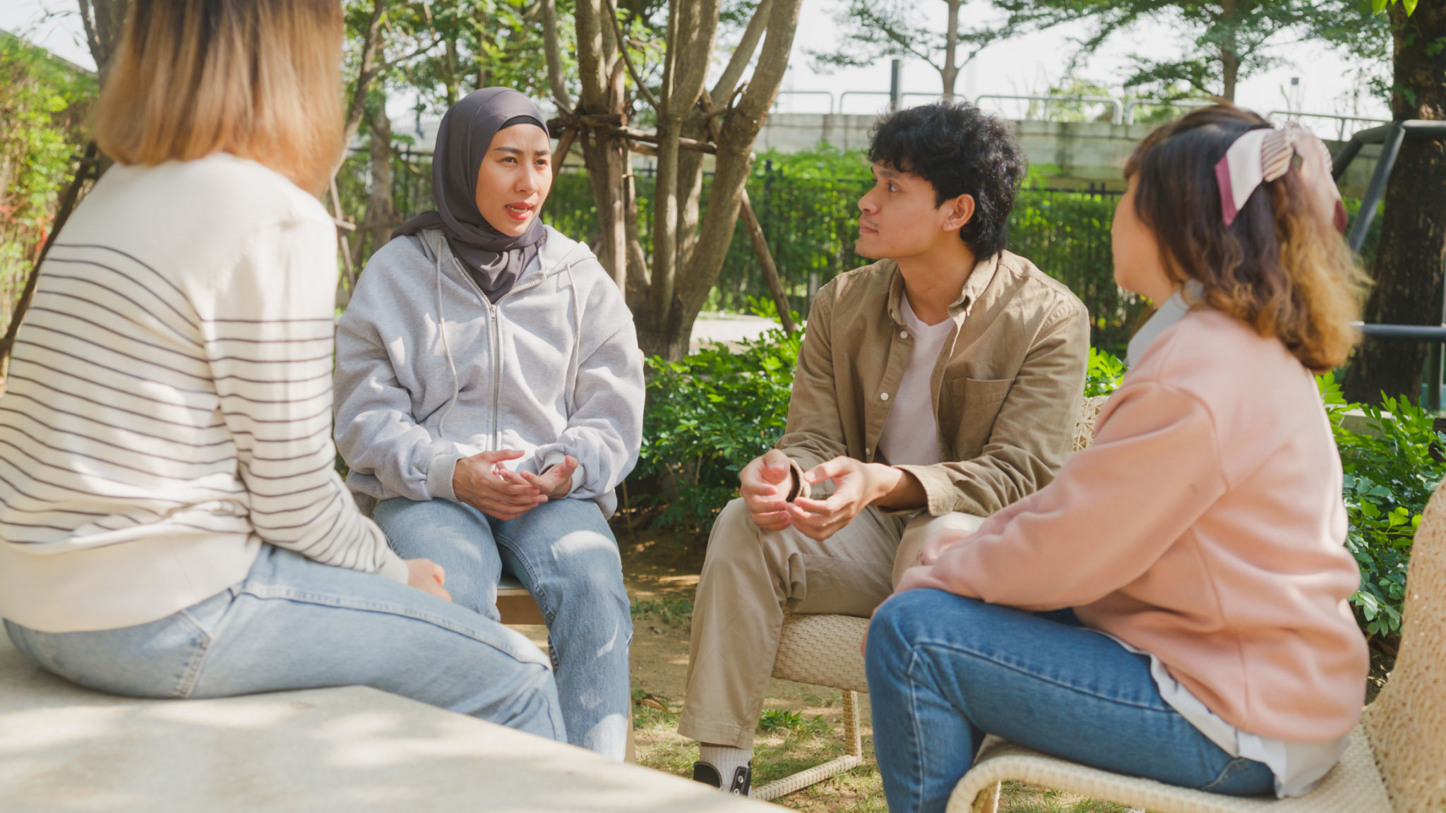 sober living community