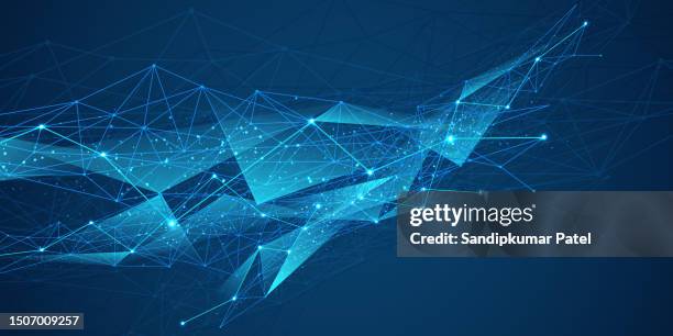 technologie-netzwerk-hintergrund. - low poly modelling stock-grafiken, -clipart, -cartoons und -symbole