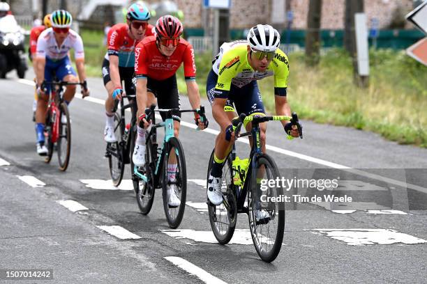 Pascal Eenkhoorn of The Netherlands and Team Lotto Dstny, Simon Guglielmi of France and Team Arkéa-Samsic and Lilian Calmejane of France and Team...