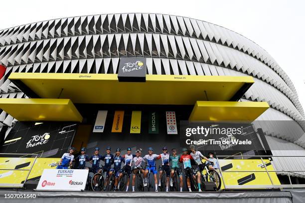 Chris Harper of Australia and Team Jayco-AlUla, Matthew Dinham of Australia, Alex Edmondson of Australia, Chris Hamilton of Australia, Sam Welsford...