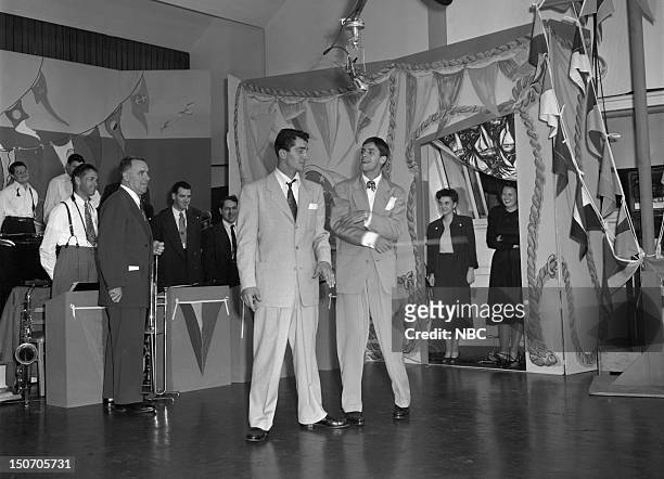 Episode 101 -- Pictured: Russ Morgan and his Orchestra, Dean Martin, Jerry Lewis --