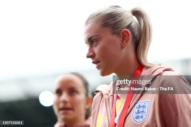 Alessia Russo of England looks on prior to the Women's International Friendly match between England and Portugal at Stadium mk on July 01, 2023 in...