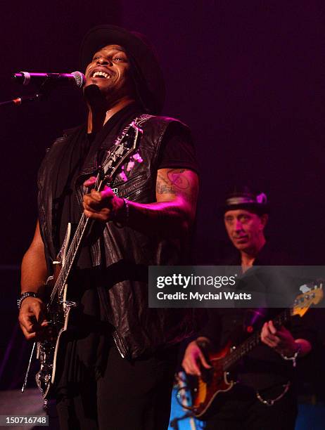 Angelo performs at the Mann Center For Performing Arts on August 24, 2012 in Philadelphia, Pennsylvania.