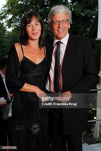 Sandra Maahn and Christoph Goetz attend the Nacht Der Medien on August 24, 2012 in Hamburg, Germany.