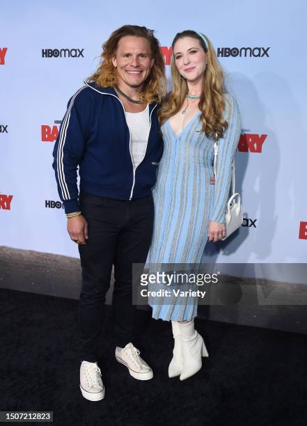 Tony Cavalero and Annie Cavalero at the Barry premiere held at Rolling Greens on April 18, 2022 in Los Angeles, California.