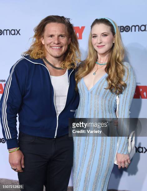 Tony Cavalero and Annie Cavalero at the Barry premiere held at Rolling Greens on April 18, 2022 in Los Angeles, California.