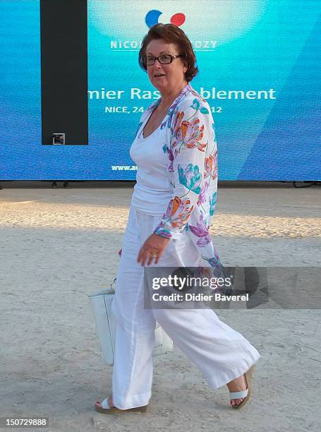 Former minister Christine Boutin attends the first Rally of the association The friends of Nicolas Sarkozy on August 24, 2012 in Nice, France.