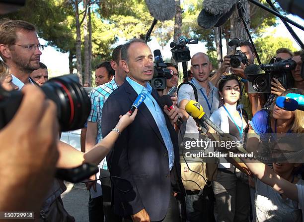 General secretary of UMP party, Jean Francois Cope attends the first Rally of the association The friends of Nicolas Sarkozy on August 24, 2012 in...