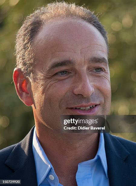 General secretary of UMP party, Jean Francois Cope attends the first Rally of the association The friends of Nicolas Sarkozy on August 24, 2012 in...