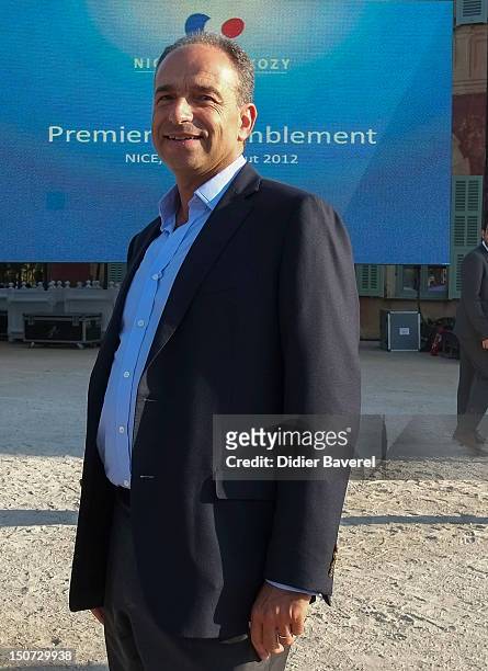 General secretary of UMP party, Jean Francois Cope attends the first Rally of the association The friends of Nicolas Sarkozy on August 24, 2012 in...