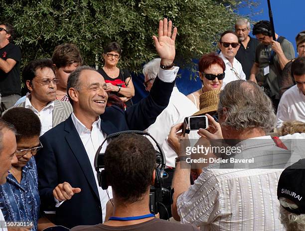 General secretary of UMP party, Jean Francois Cope arrives at second day of the first Rally of the association The friends of Nicolas Sarkozy on...