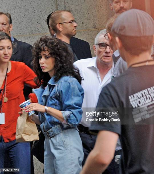 Cristin Milioti filming on location for "The Wolf Of Wall Street" on August 25, 2012 in New York City.
