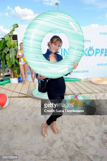 Maike von Bremen attends the Beach BBQ for the German Premiere of 'Kindskoepfe' at O2 World on July 30, 2010 in Berlin, Germany.