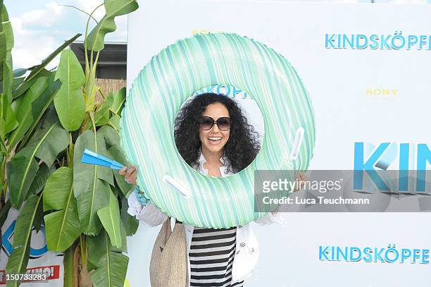 Anastasia Zampounidis attends the Beach BBQ for the German Premiere of 'Kindskoepfe' at O2 World on July 30, 2010 in Berlin, Germany.