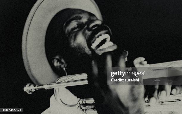 jazz! - geschiedenis van de afro amerikanen stockfoto's en -beelden